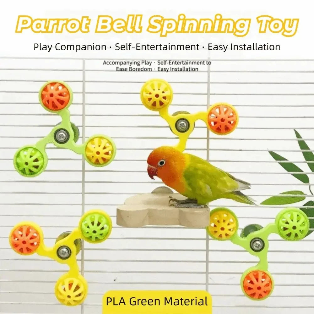 Interactive Rotating Windmill Parrot Toy | Bird Cage Chew Toy Bird Cage Toy P3