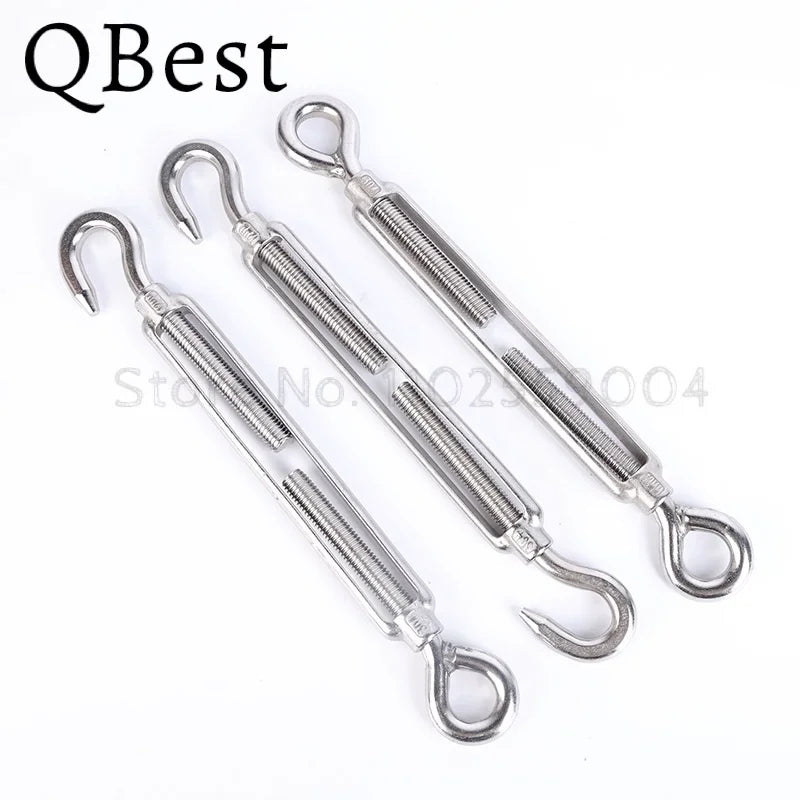Stainless Steel Turnbuckle Hook & Eye Wire Tensioner M4–M20 Wire Turnbuckle Tensioner P3