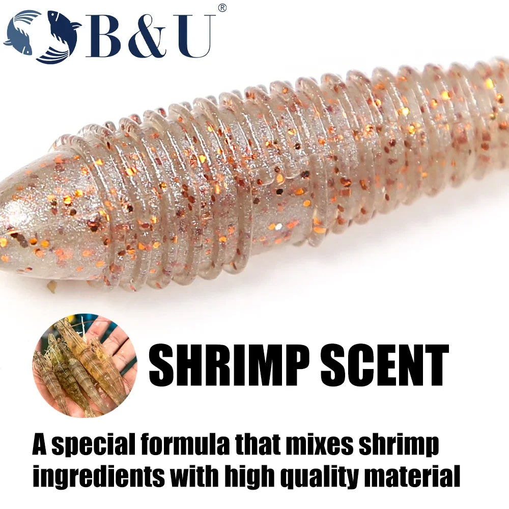 B&U Fat Impact Ring Shad Soft Swimbait Lure 55mm/70mm Soft Plastic Lure P3