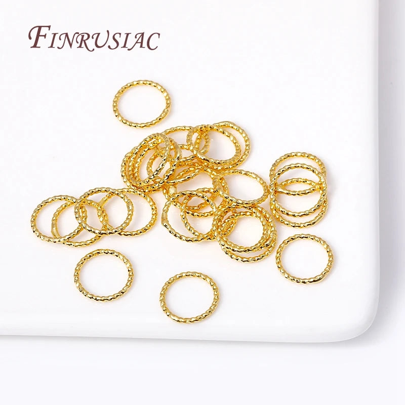 Gold Plated Round Twist Closed Jump Rings 6–12mm | FINRUSIAC Jewelry Findings P3