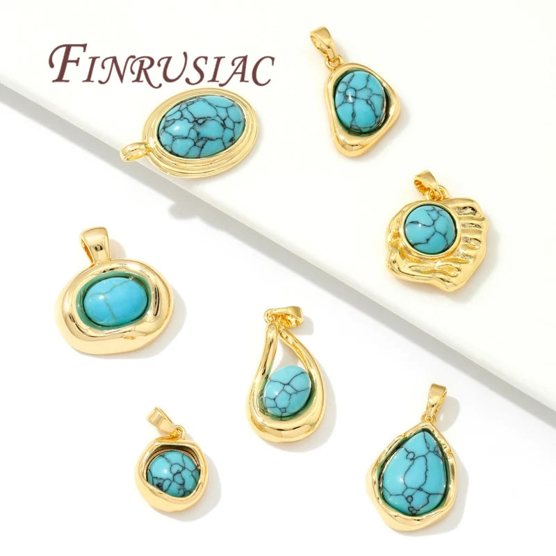 18K Gold Plated Brass Charm Pendants for DIY Jewelry Making Gold Charm Pendant P3