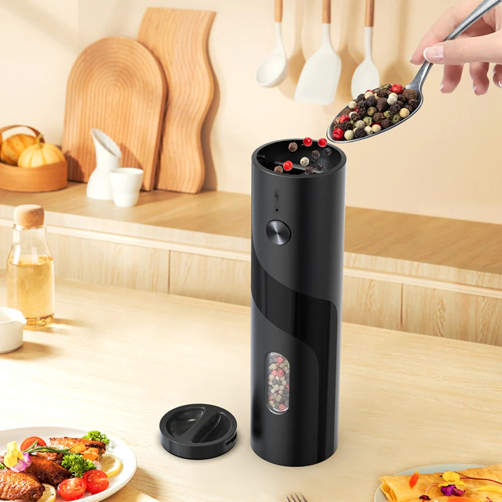CLITON USB Rechargeable Electric Salt & Pepper Mill Grinder Electric Spice Grinder P3