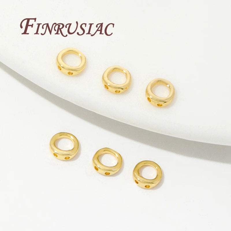 20Pcs 18K Gold Plated 2-Hole Connector Rings | DIY Jewelry Findings Jewelry Connector Findings P3