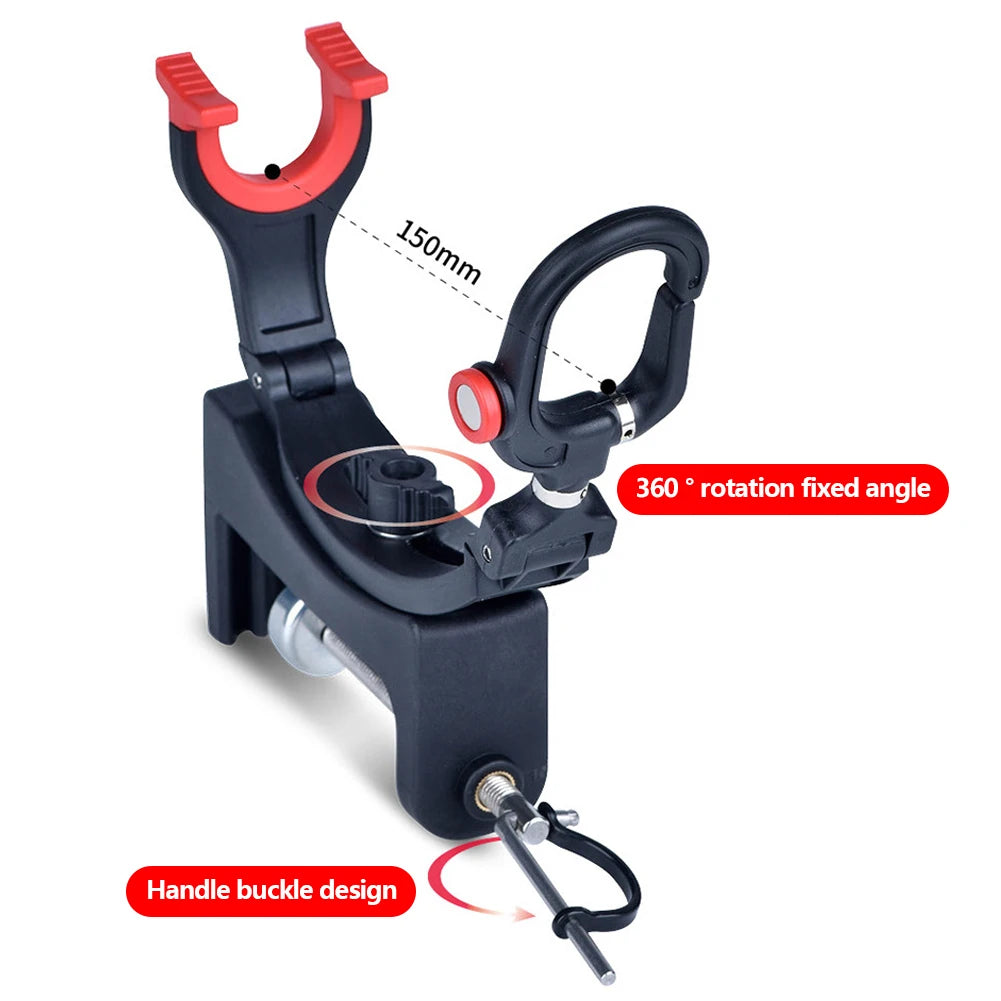 Adjustable Double-Head Boat Fishing Rod Holder | 360° Rack Fishing Rod Holder P3