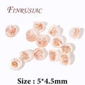 18K Gold Plated Silicone Earring Backs for Studs | 10/30/50 Pcs Earring Backs P3 Rose Plated 50 pcs