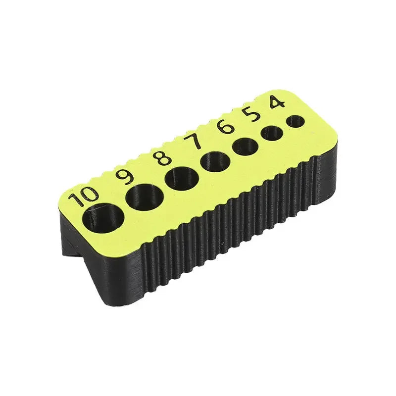 Precision Drill Guide Jig Block – 4–10mm Woodworking Locator Drill Guide Jig P3 Yellow
