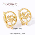 18K Gold Plated Life Tree Earring Hooks – DIY Jewelry Findings Earring Hooks Findings P3 18K Real Gold Plated 2 pairs