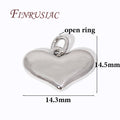 18K Gold Plated Heart Pendants for DIY Jewelry – 2 Sizes Jewelry Pendant Findings P3 Rhodium Plated 4 pcs