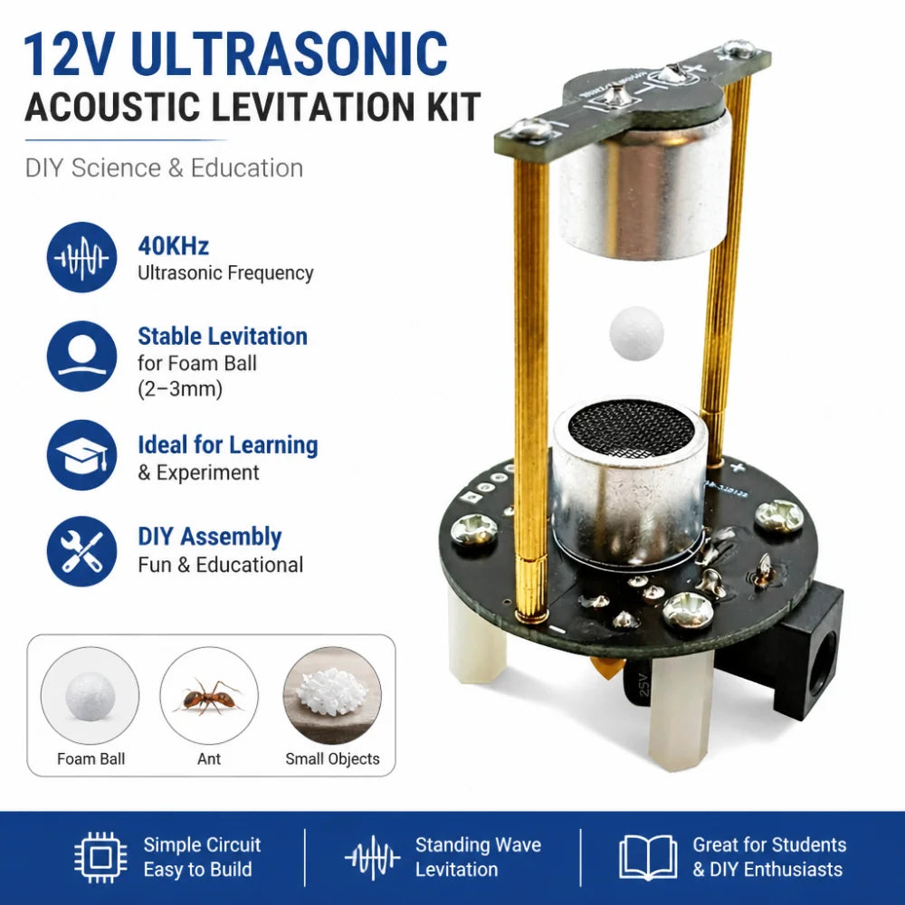 Ultrasonic Acoustic Levitation DIY Kit – 40KHz Mini Levitator Electronics DIY Kit P3