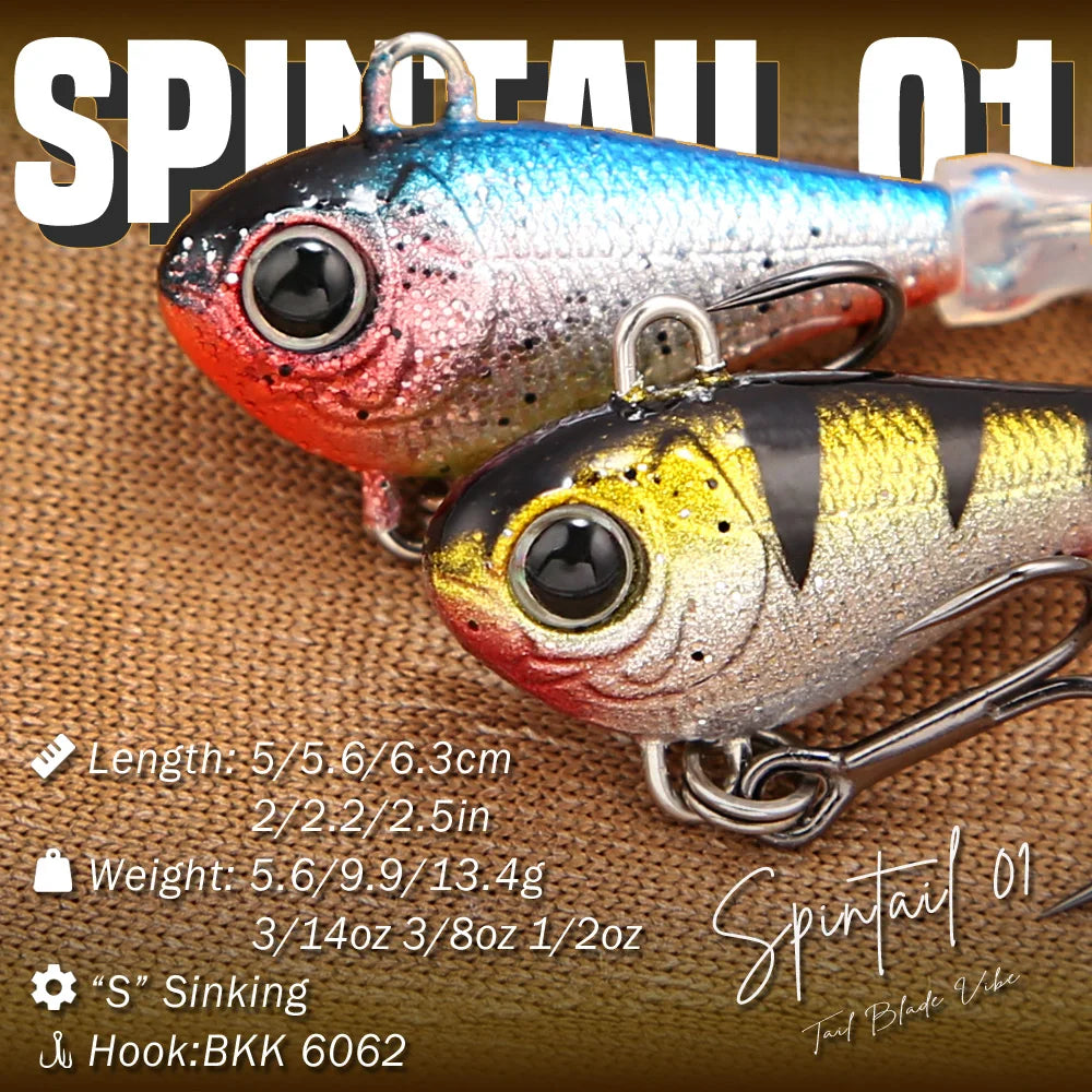 B&U Tail Spinner Fishing Lure – Metal Spoon Blade 6/10/14g Tail Spinner Lure P3