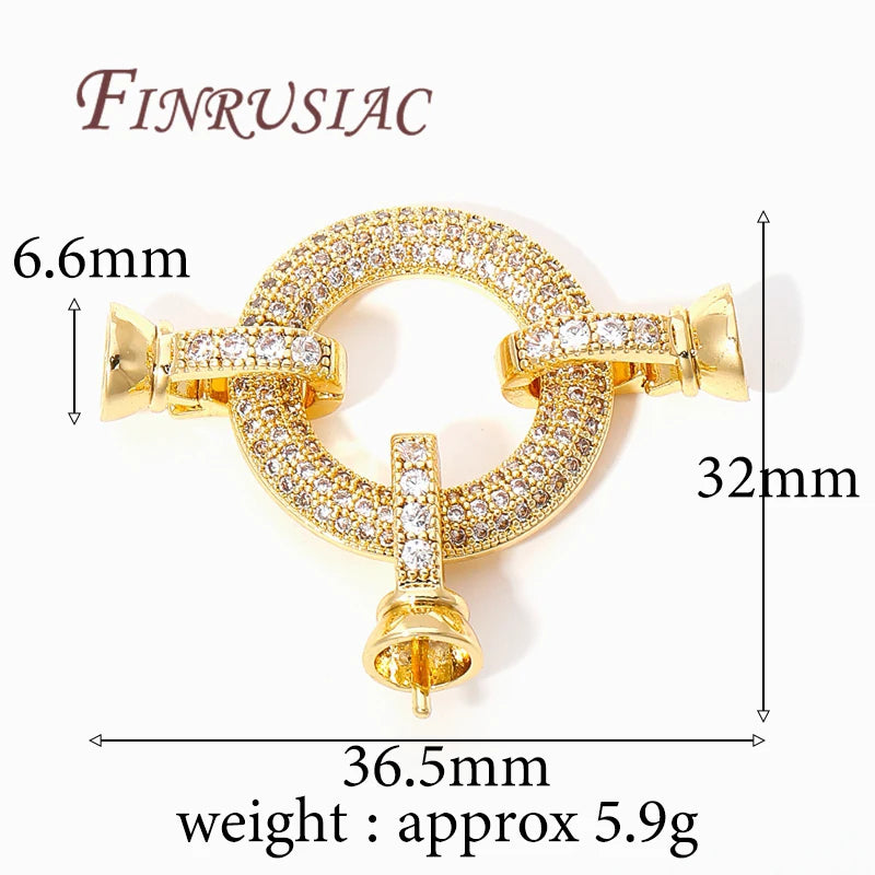 18K Gold Plated Necklace Clasps & DIY Bracelet Connectors Jewelry Findings P3 18K Real Gold Plated 1 piece