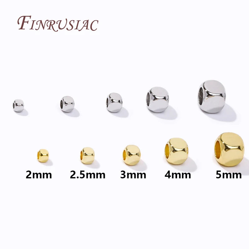 18K Gold Plated Brass Cube Spacer Beads – DIY Jewelry Making Jewelry Making Beads P3