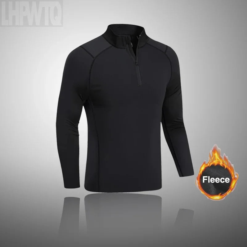 Men's Fleece Thermal Underwear Set | Base Layer Tights S–4XL Thermal Underwear Set P3 T-shirt XXL