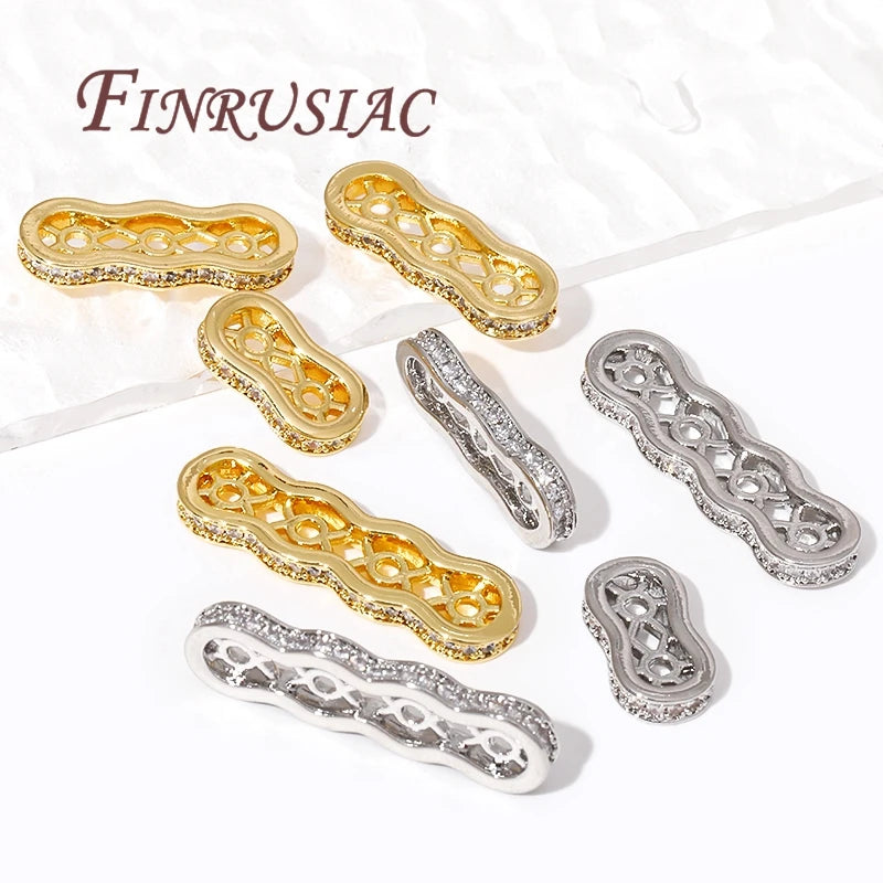 18K Gold Plated Zircon Spacer Beads – DIY Jewelry Findings Jewelry Spacer Beads P3
