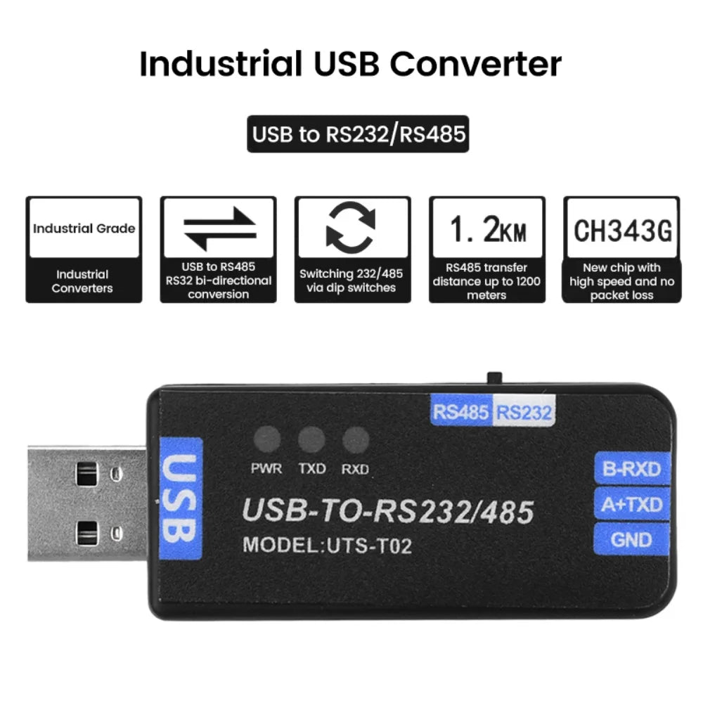 USB to RS485/RS232 Converter Module | CH343G Half-Duplex Serial Converter Module P3