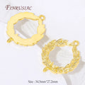 18K Gold Plated Olive Leaf Wreath Connector Charms | DIY Jewelry Jewelry Connector Charms P3 18K Gold Plated 3 pieces