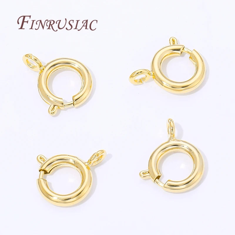 9mm 18K Gold Plated Circle Spring Clasps – DIY Jewelry Findings Jewelry Clasps & Findings P3