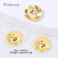 18K Gold Plated Flower Bead Caps | Brass DIY Jewelry Findings Jewelry Making Findings P3 18K Gold Plated 30 pcs