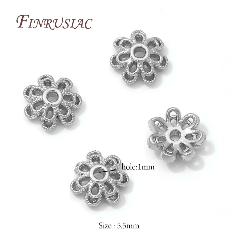 18K Gold Plated Round Bead End Caps 6mm – DIY Jewelry Findings Jewelry Making Findings P3 Rhodium Plated 20 pcs