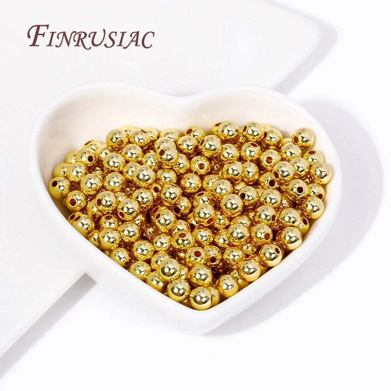 18K Gold Plated Brass Spacer Beads 2–8mm | DIY Jewelry Making Jewelry Spacer Beads P3