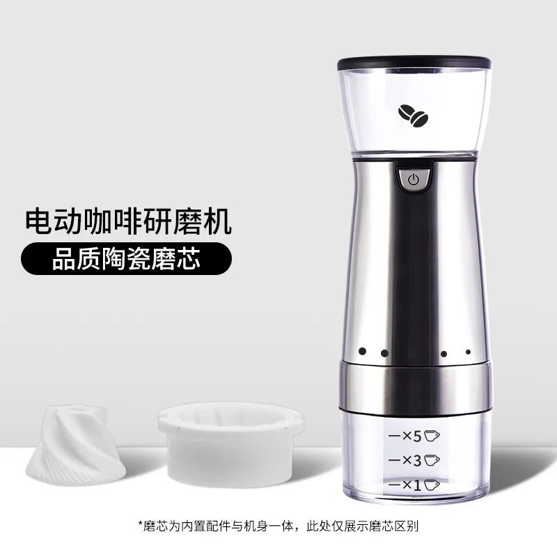 DUTRIEUX USB Electric Burr Coffee Grinder | Ceramic 64mm Electric Burr Grinder P3 Neutral silver