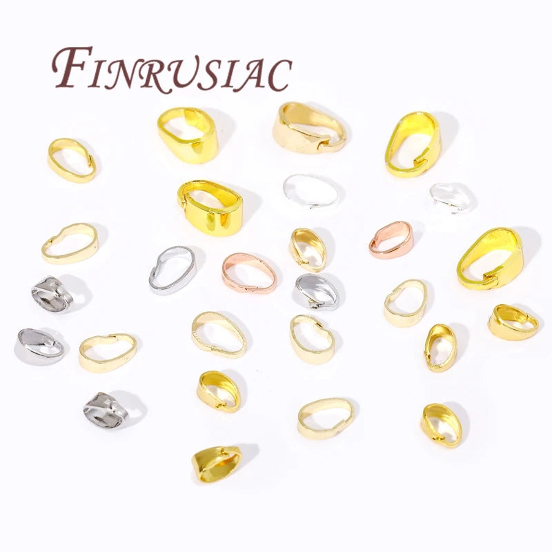 18K Gold Plated Pendant Clip Clasps – DIY Necklace Connectors Jewelry Findings P3