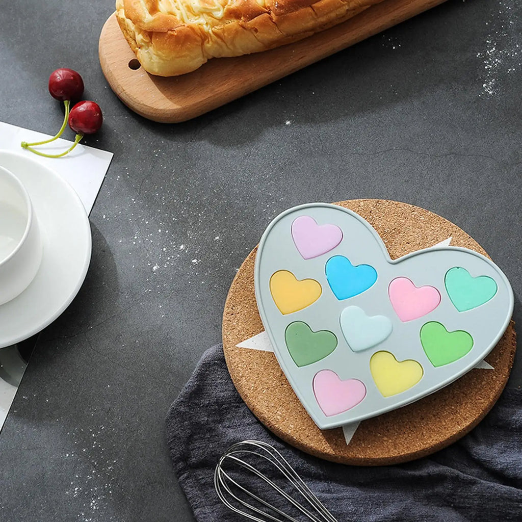 10-Grid Heart Silicone Chocolate Mold | Food Grade Baking Silicone Baking Mold P3