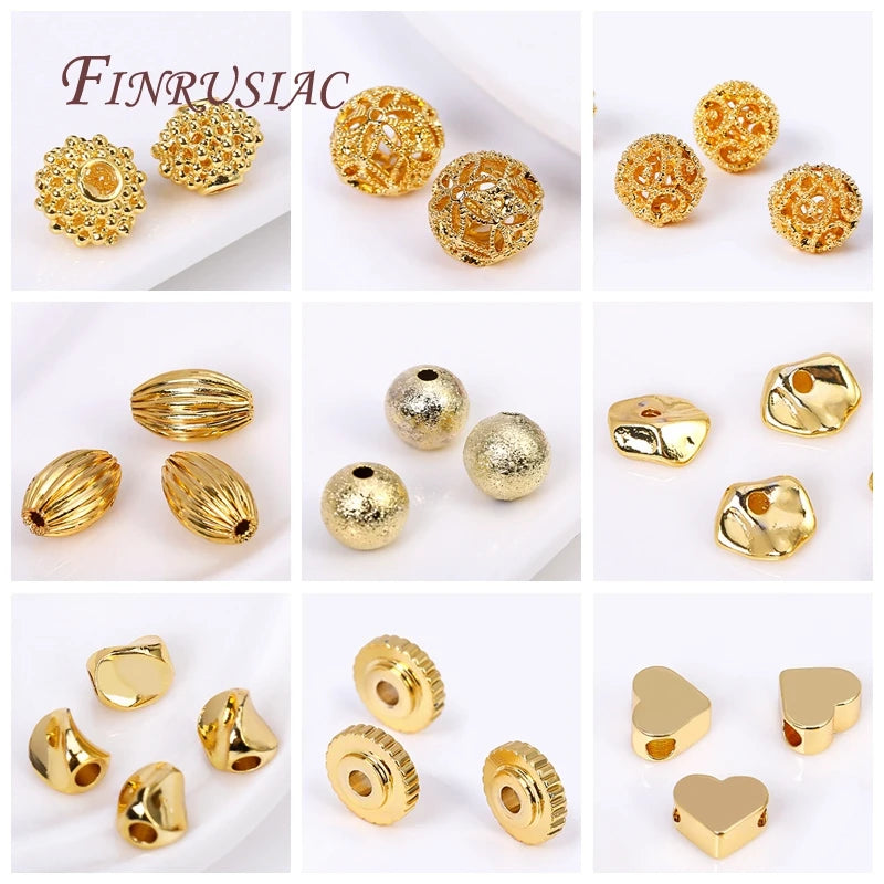 18K Gold Plated Irregular Spacer Beads – DIY Jewelry Making Jewelry Spacer Beads P3