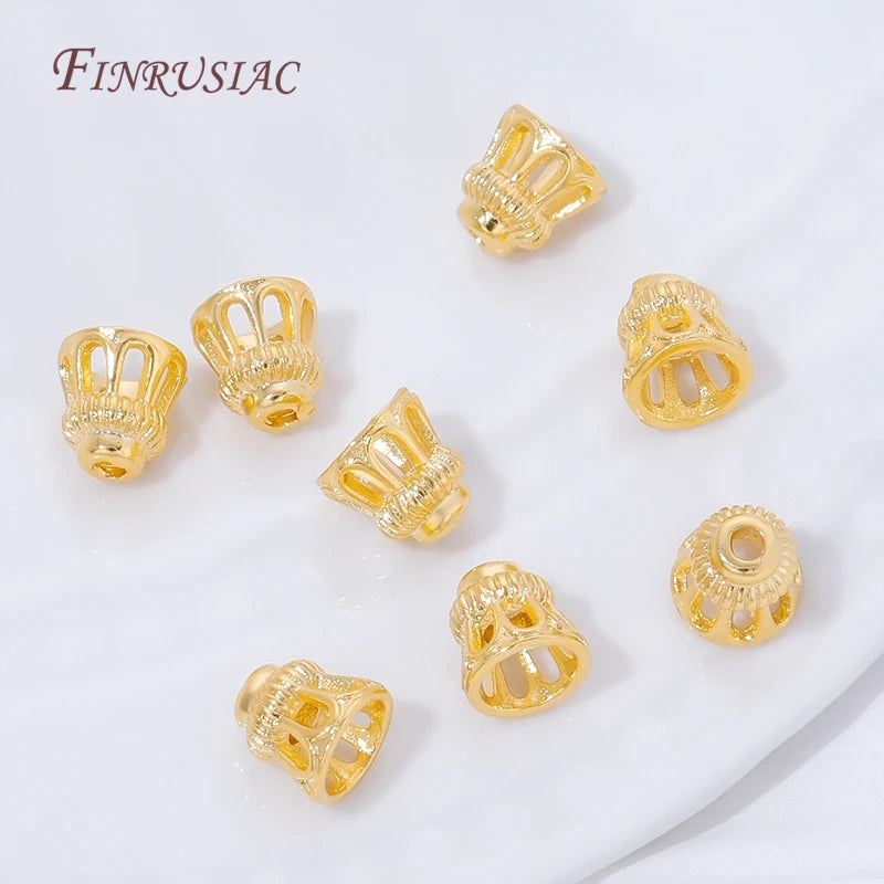 18K Gold Plated Filigree Cone Bead Caps – DIY Jewelry Findings Jewelry Findings P3