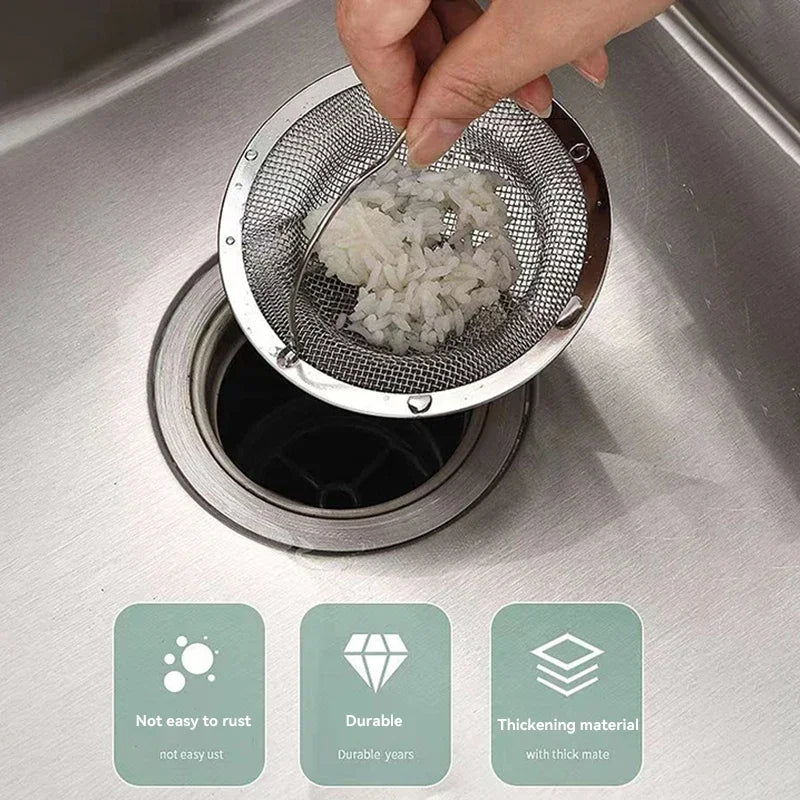 Stainless Steel Sink Drain Filter – Hair & Food Catcher 1-2 Pcs Drain Strainer Filter P3