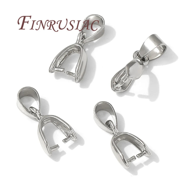 18K Gold Plated Brass Pinch Bail Connectors | DIY Jewelry 5–15 Pcs Jewelry Bail Connectors P3
