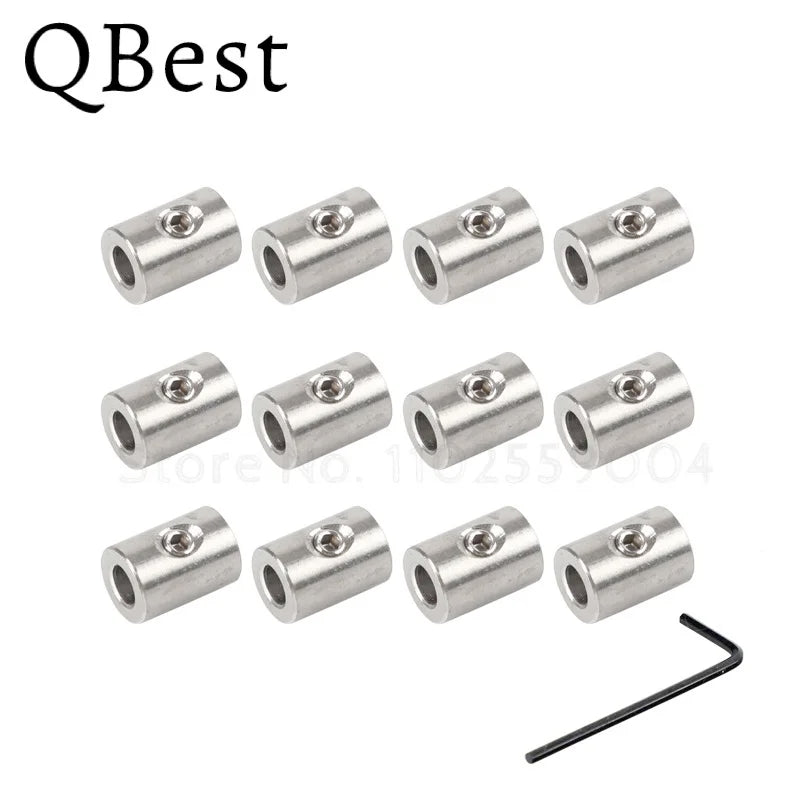 12-Pack 304 Stainless Steel Wire Rope Clips | Hex Grub Screw Wire Rope Clamps P3 For 1.5mm Wire Rope
