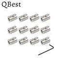 12-Pack 304 Stainless Steel Wire Rope Clips | Hex Grub Screw Wire Rope Clamps P3 For 1.5mm Wire Rope