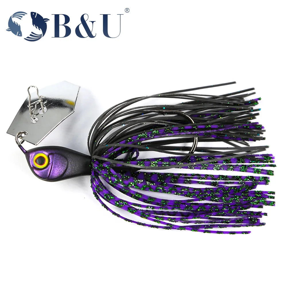 B&U Chatterbait Bladed Jig 3/8oz 1/2oz – Bass Pike Fishing Lure Bladed Jig Lure P3