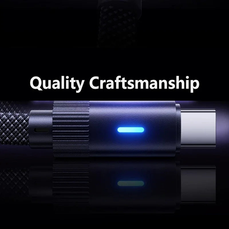100W 90° Dual USB-C Fast Charging Cable | Flat 5A Design USB-C Charging Cable P3