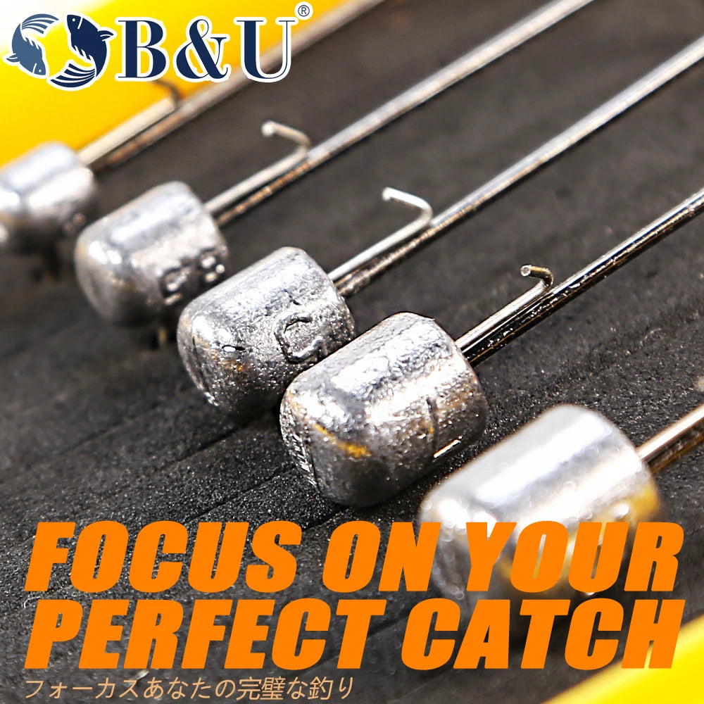 B&U Ned Rig Mushroom Head Hooks – Soft Bait Worm Fishing Fishing Hooks P3
