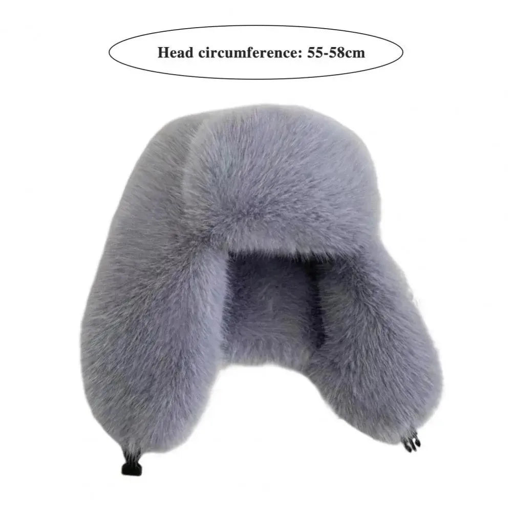 Faux Fur Bomber Hat – Windproof Winter Earflap Cap Unisex Winter Bomber Hat P3
