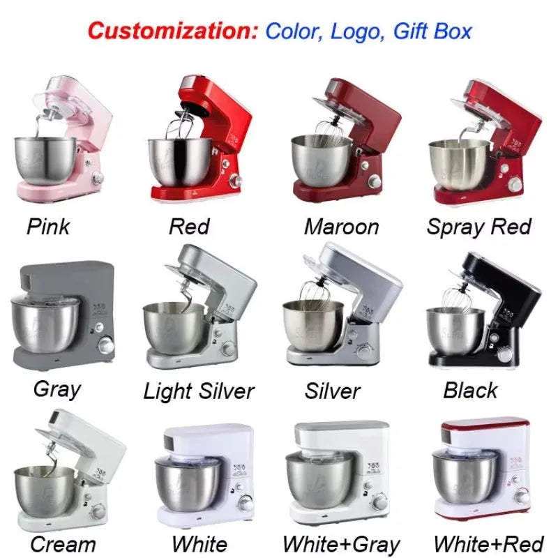 1000W Electric Stand Mixer 5L Stainless Steel Bowl 6–12 Speed Electric Stand Mixer P3