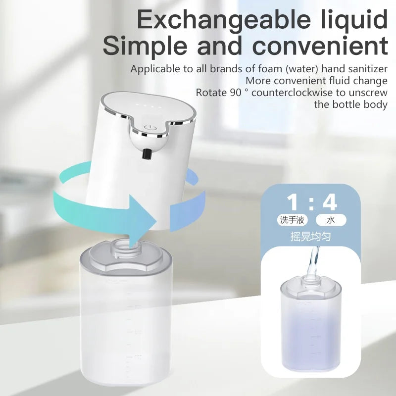400ml Touchless Foam Soap Dispenser – Auto Wall Mount White Foam Soap Dispenser P3