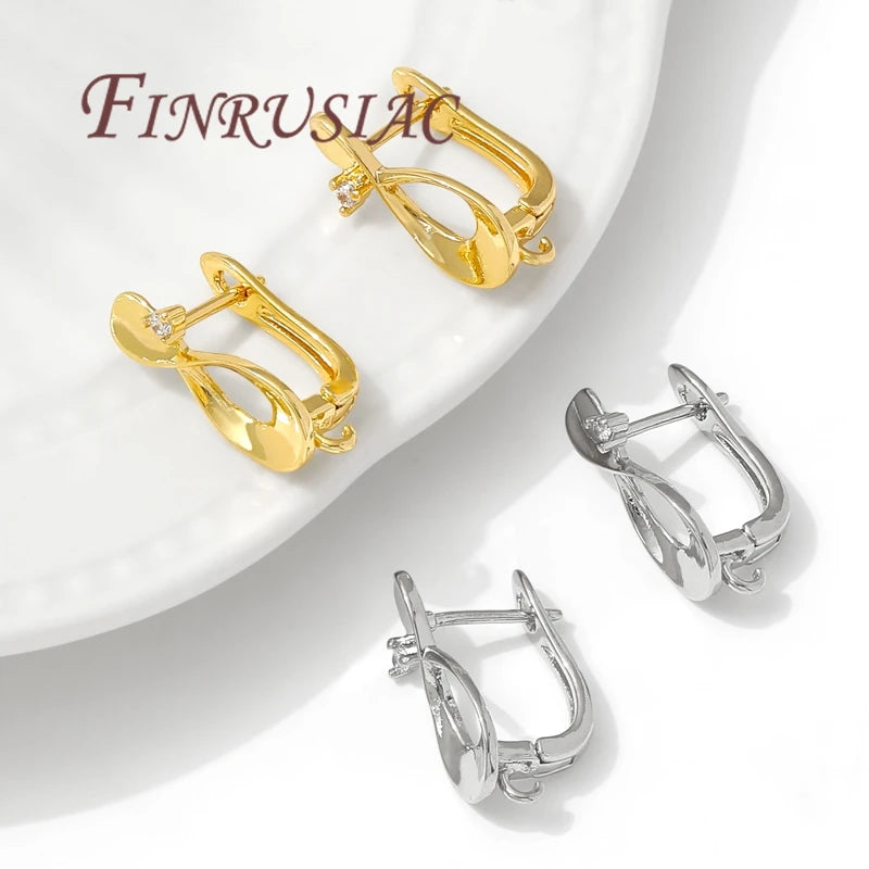 18K Gold Plated Brass Earring Hook Clasps | DIY Earwires Earring Hook Clasps P3