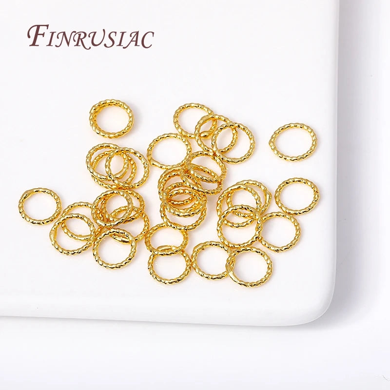Gold Plated Round Twist Closed Jump Rings 6–12mm | FINRUSIAC Jewelry Findings P3