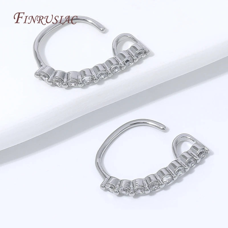 18K Gold Plated C-Shape Rhinestone Pendant Bail – DIY Jewelry Jewelry Findings P3