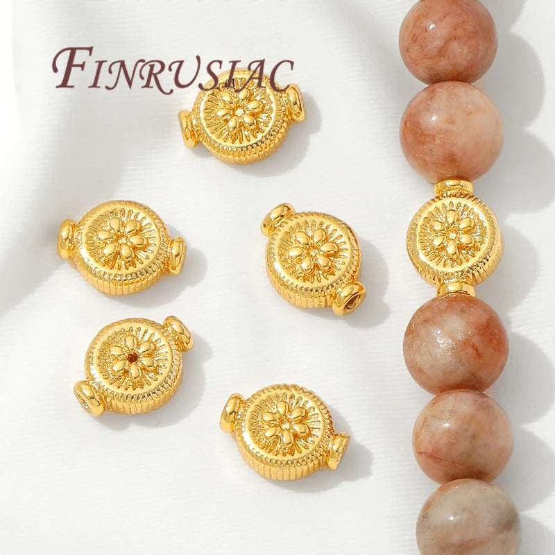 18K Gold Plated Spacer Beads 10mm×8mm | DIY Jewelry Making Jewelry Spacer Beads P3