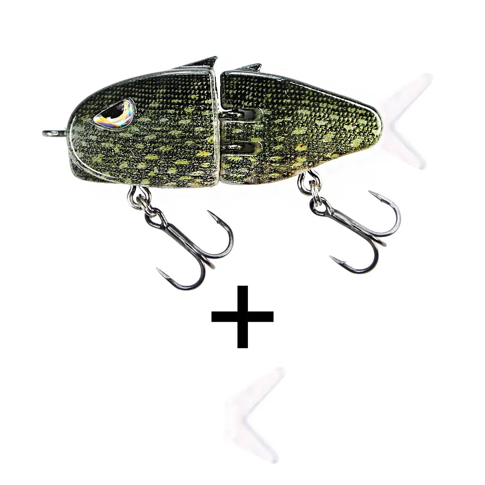 B&U 55mm Slow Sinking Jerkbait – Pike Bass Trout Swimbait Jerkbait Fishing Lure P3 green 1pc-55mm-6.5g