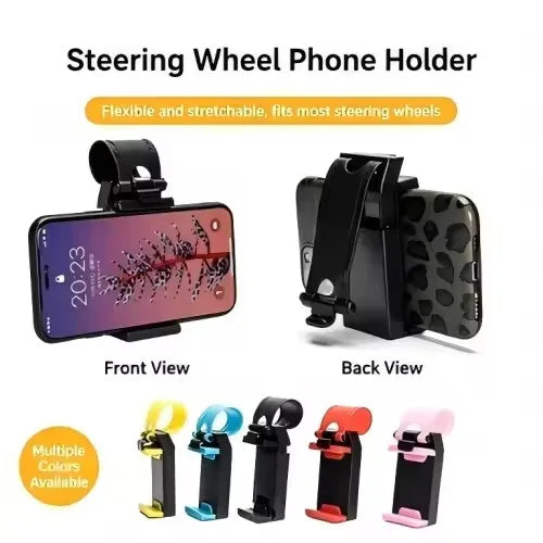 Universal Steering Wheel Car Phone Holder – Adjustable Clip Car Phone Mount P3