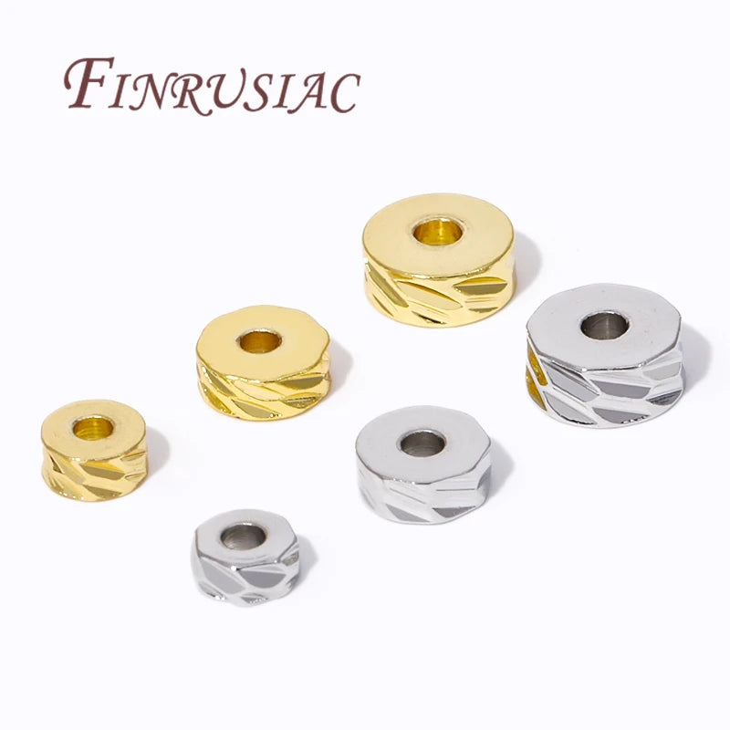 18K Gold Plated Round Spacer Beads 4/5/6mm – DIY Jewelry Jewelry Spacer Beads P3