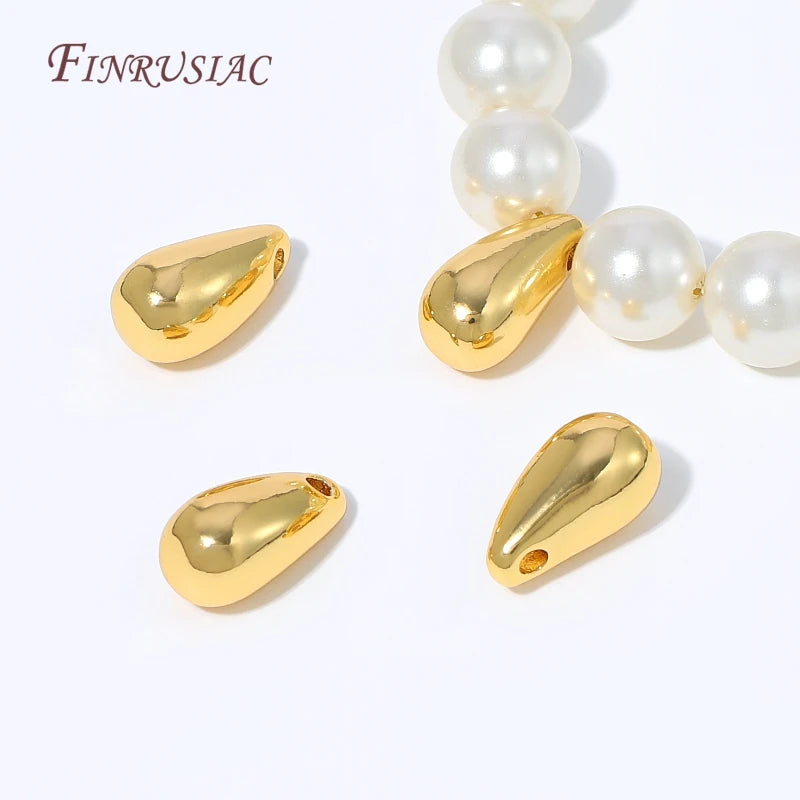 18K Gold Plated Teardrop Pendant Charm | DIY Jewelry Making Pendant Charm P3