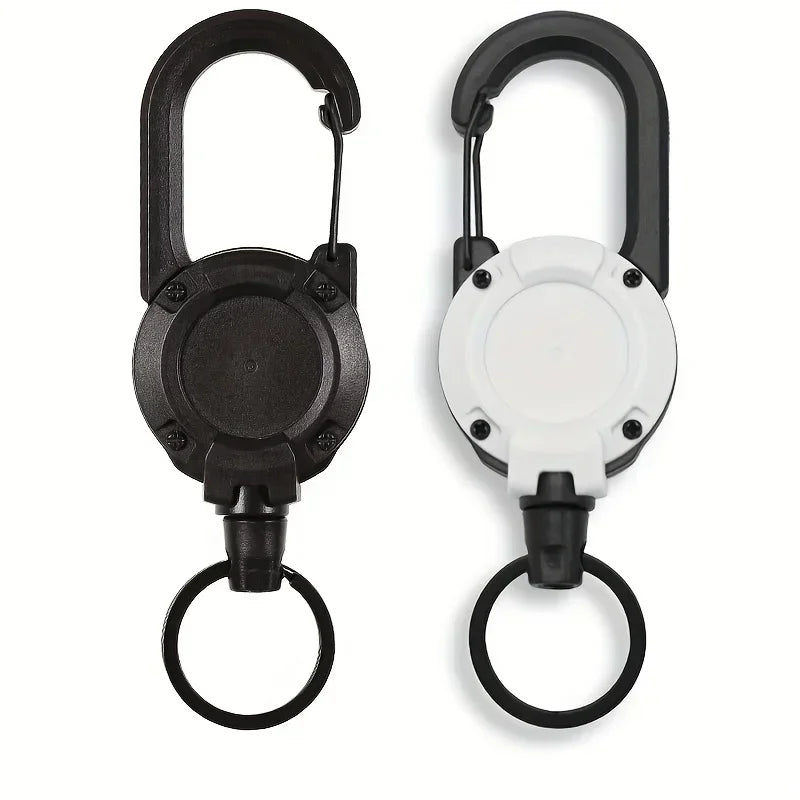 Retractable Badge Reel Keychain – Heavy Duty Carabiner Clip Retractable Keychain Reel P3