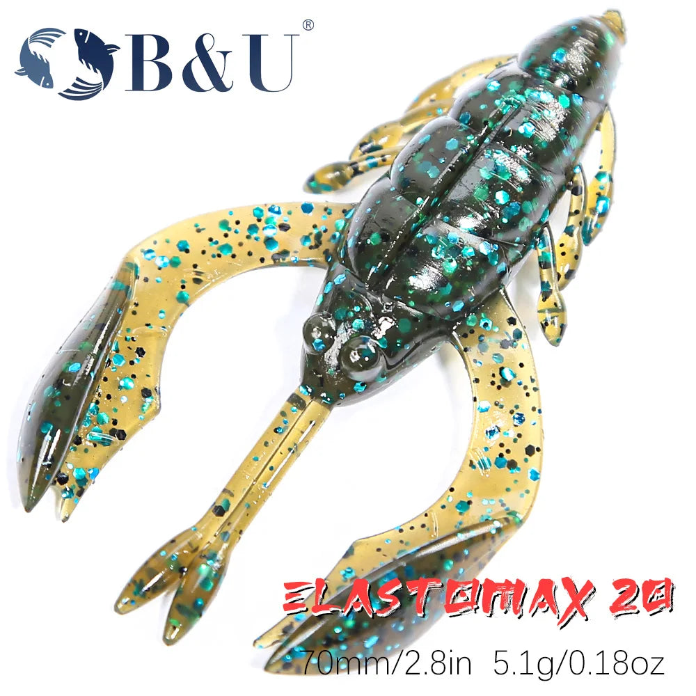 B&U Floating Soft Baits – Crayfish & Shrimp Lures for Bass Soft Fishing Lure P3