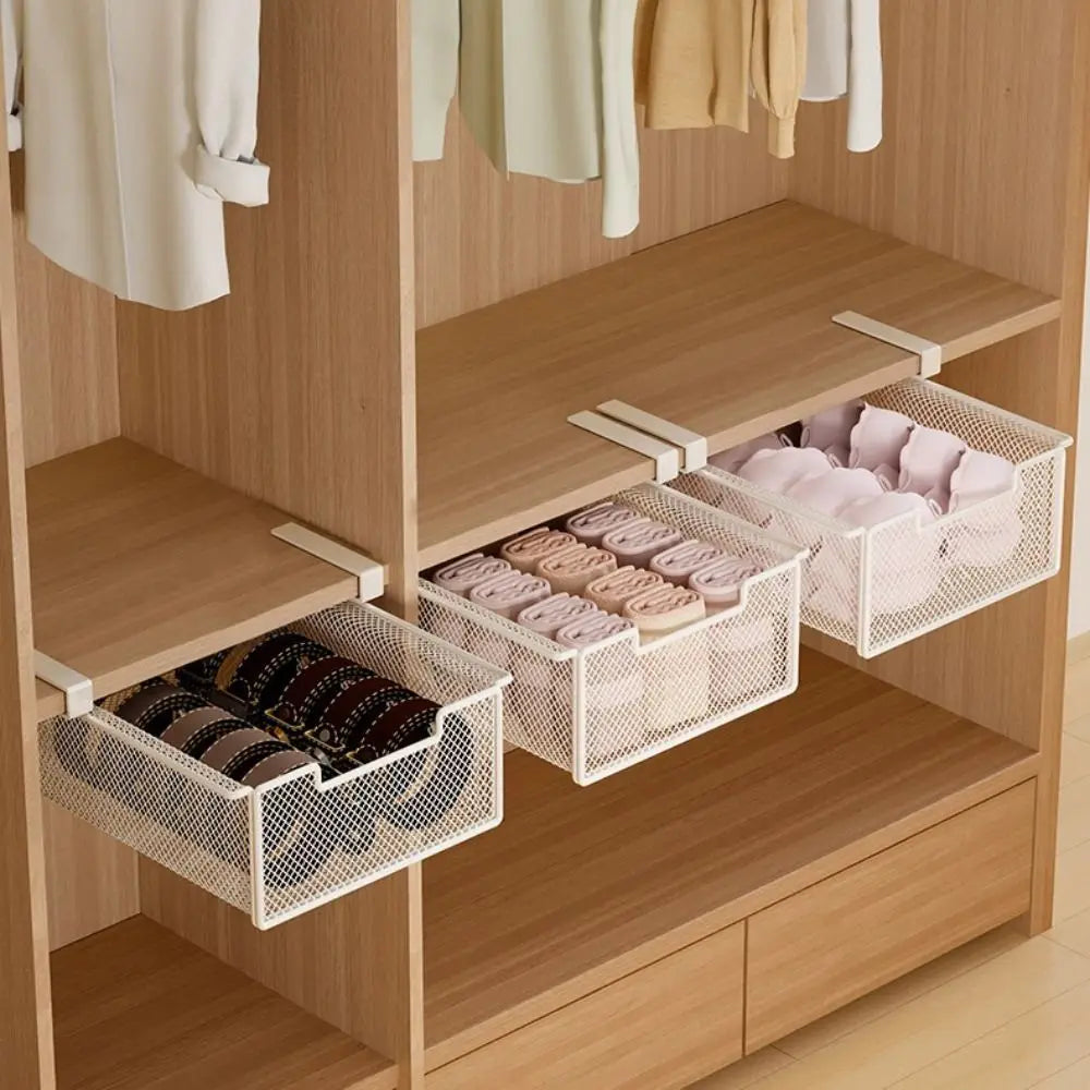 Under-Shelf Hanging Storage Basket | Pull-Out Cabinet Organizer Under-Shelf Organizer P3
